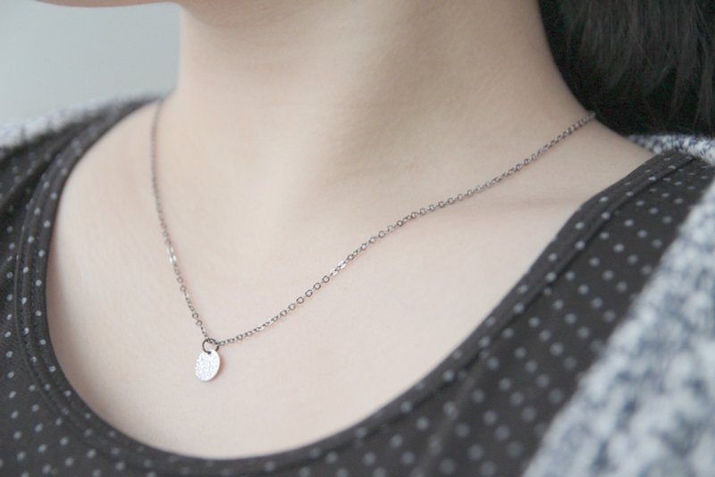 曼哈顿／小砂银牌、镍黑项链 - 项链 - 其他金属 灰色