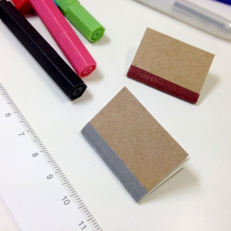 笔记本子 :: 迷你无地迷你笔记本 (一组两本) - 笔记本/手帐 - 纸 卡其色