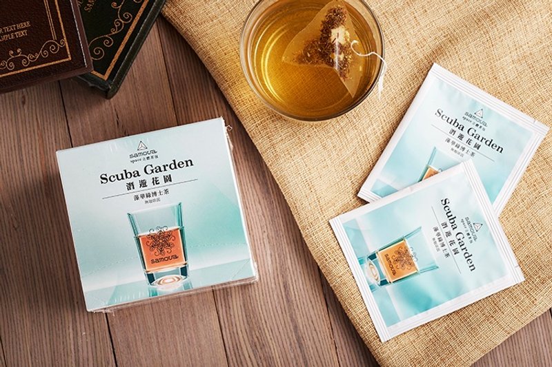 三角立体茶包 | 藻华绿博士茶 |‘潜游花园’/ 蔓越莓酸甜风味: : 绿茶澄澈香气 （10包入） - 茶 - 植物．花 蓝色