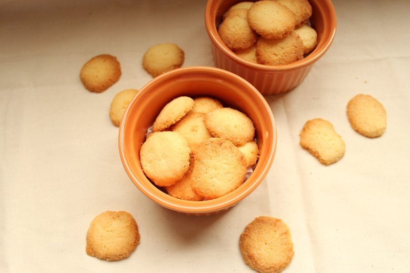 100%纯米饼干(无蛋低糖)-香浓起司 - 蛋糕/甜点 - 新鲜食材 橘色