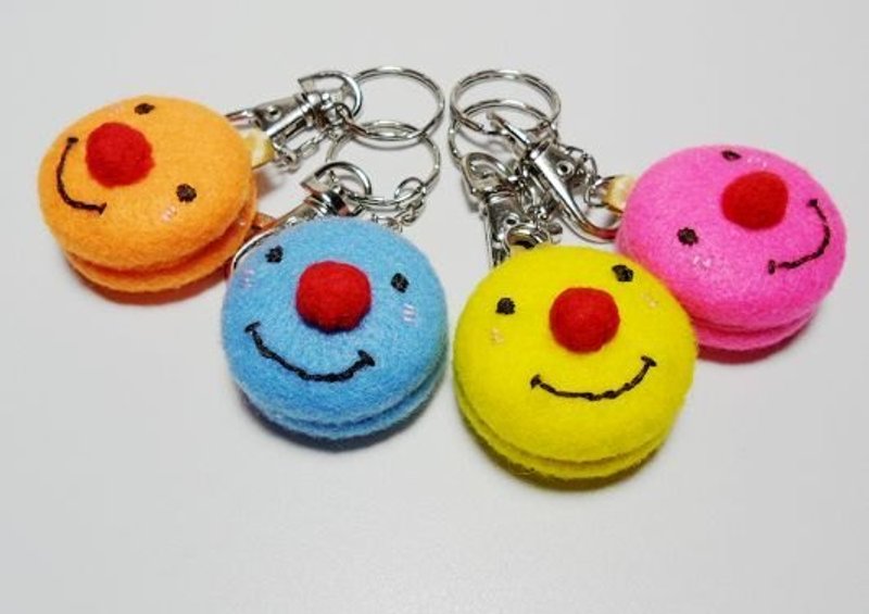 微笑很快乐 ♥ 彩虹里的‘红鼻泡泡’- 马卡龙。幸福微笑钥匙圈 - 吊饰 - 其他材质 多色