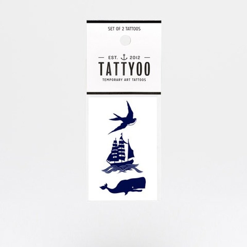 AIE AIE CAPTAIN 刺青纹身贴纸 | TATTYOO - 纹身贴 - 纸 蓝色