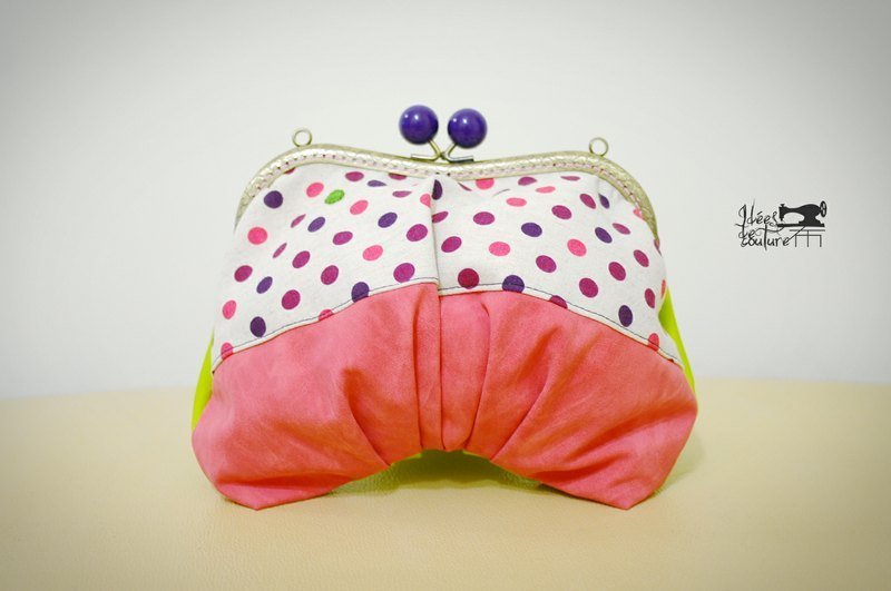 马卡龙软皮革肩背式大口金包 - 侧背包/斜挎包 - 其他材质 蓝色