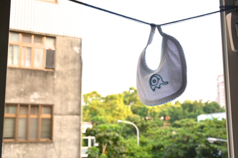 [日安朵朵]童趣大象围兜兜两件组(粉红粉蓝) - 围嘴/口水巾 - 其他材质 