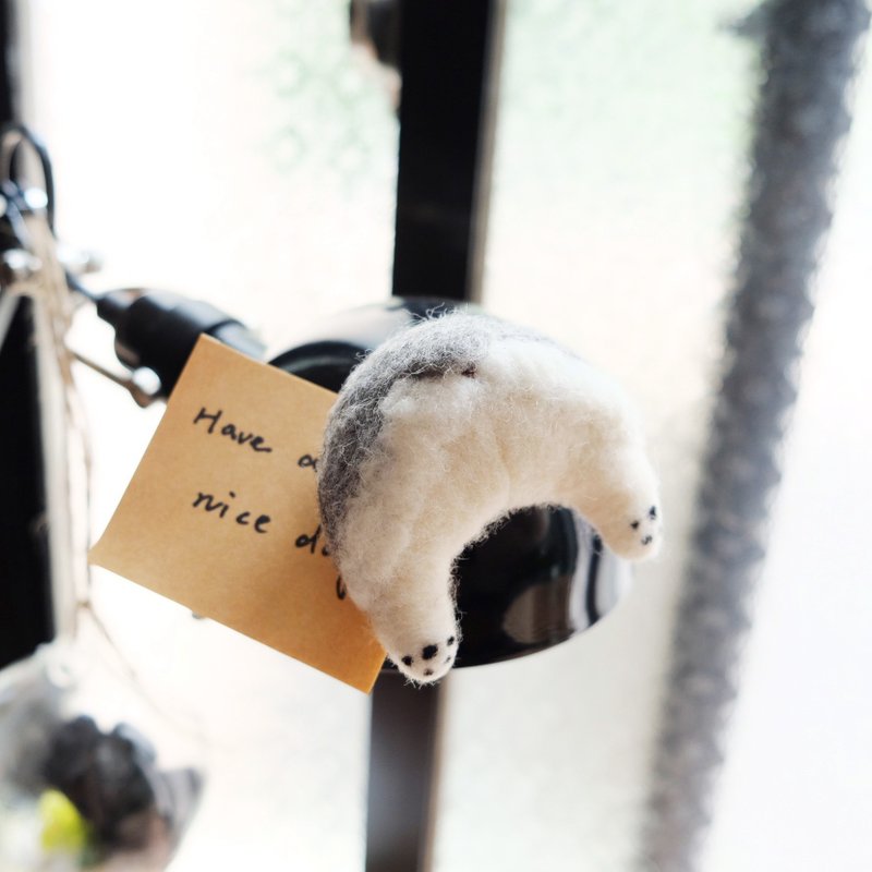 羊毛毡雪纳瑞屁屁-大款 - 冰箱贴/磁贴 - 羊毛 