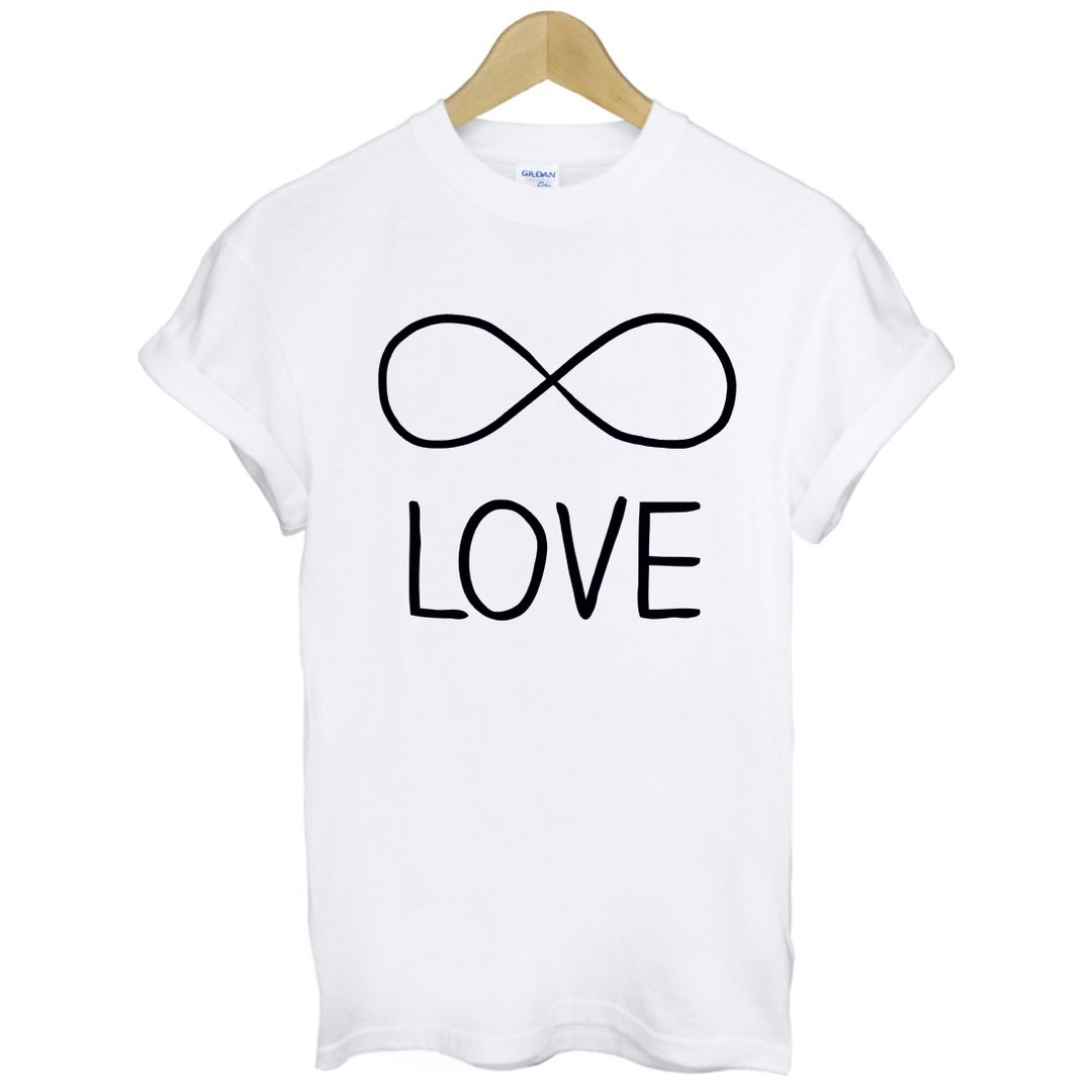 Forever Love-infinity#2短袖T恤-2色 真爱永存 永恒之爱 文青 艺术 设计 时髦 文字 - 男装上衣/T 恤 - 其他材质 多色