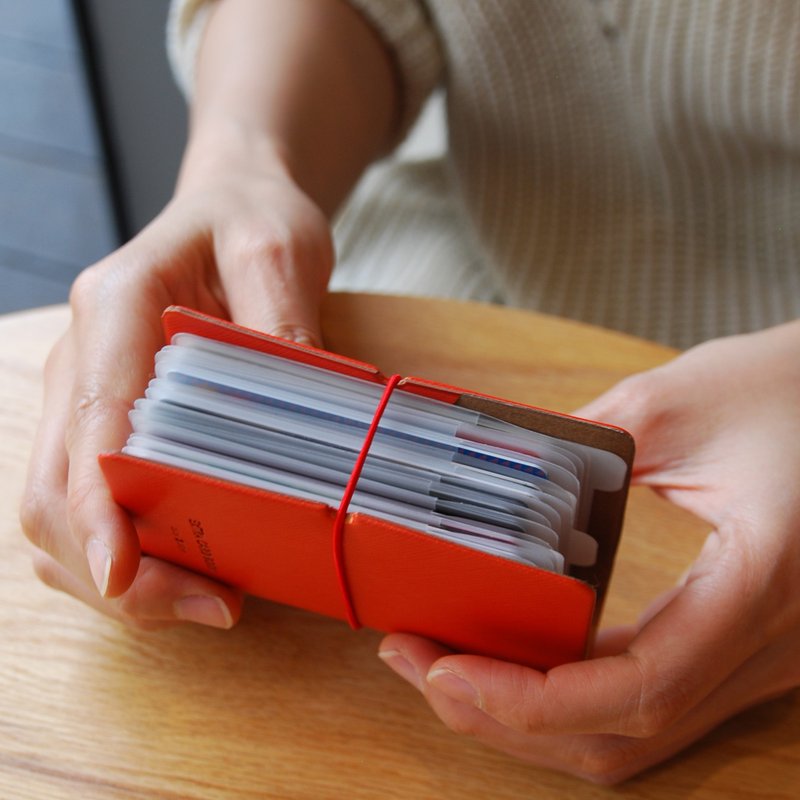 Dessin x PLEPIC -真爱时光束带票卡收纳本-活力橘,POJ91828 - 证件套/卡套 - 真皮 橘色