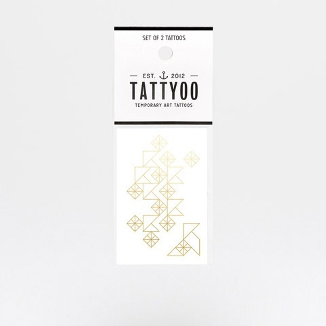 ORIGAMI LITTLE BIRD 刺青纹身贴纸 | TATTYOO - 纹身贴 - 纸 金色