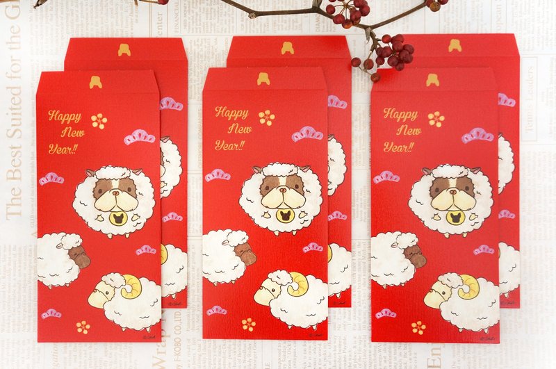 三羊开泰-法斗红包袋（6入） - 红包/春联 - 纸 红色