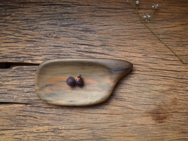 小东西的归属 - 台湾杉小逗点.木盘 - 浅碟/小碟子 - 木头 咖啡色