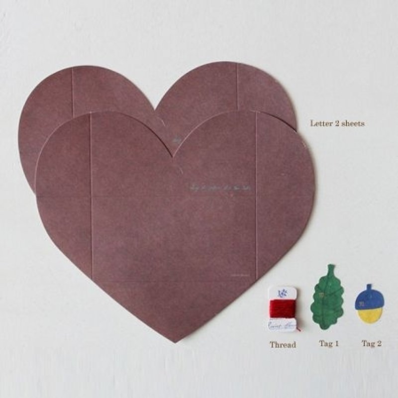 情人节-GentleWave-爱心信封式卡片组(2入)-伯朗甜心,GTW-LU001 - 卡片/明信片 - 纸 咖啡色