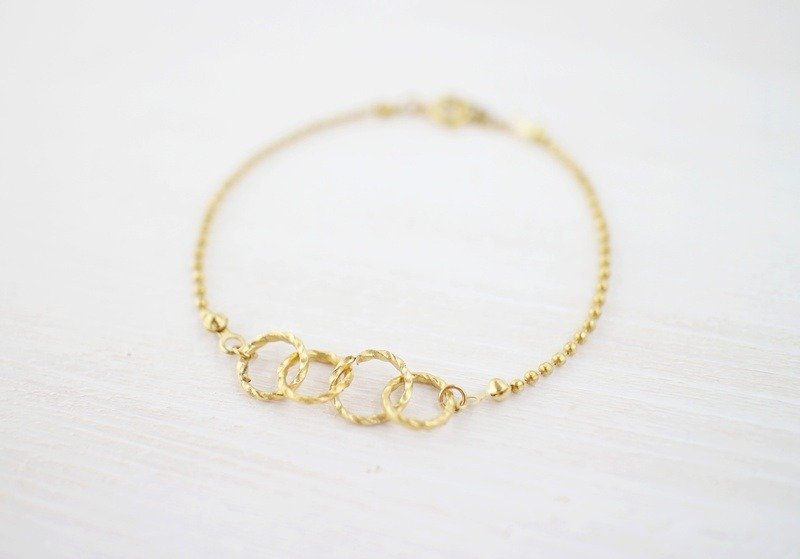 ☆环带 / 黄铜手链 生日礼物 姐妹链 - 手链/手环 - 其他金属 金色