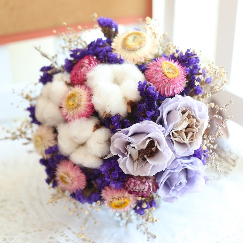 璎珞庄园*手作珠宝捧花*婚礼小物*新娘饰品*定制订作*ZAKKA杂货-​手捧干燥花束~~F2 - 植栽/盆栽 - 植物．花 