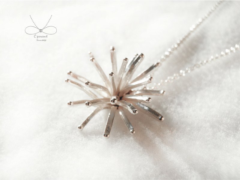 C%手工饰品----花火 (项炼) 925纯银  银饰 - 项链 - 其他金属 灰色