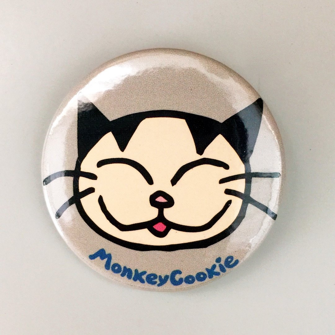 胸章 猫猫 | MonkeyCookie - 徽章/别针 - 塑料 卡其色
