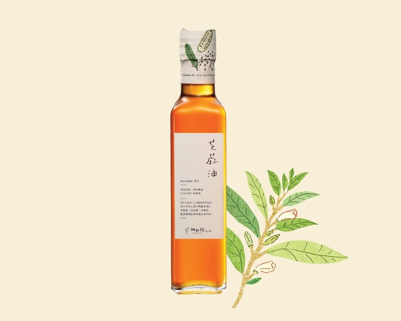 低温慢焙冷压芝麻油 - 酱料/调味料 - 玻璃 咖啡色
