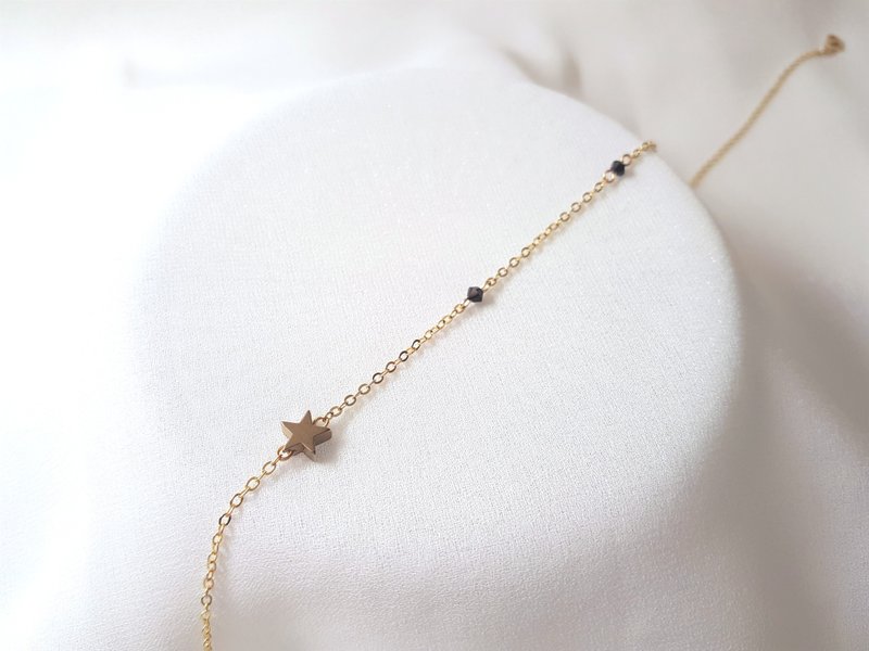 星轨 · 黑水晶 黄铜 项链 - 项链 - 铜/黄铜 黑色