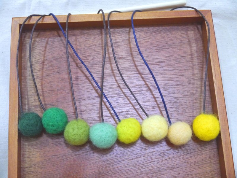 |羊毛毡|暖书签(黄绿色系) - 书签 - 羊毛 绿色