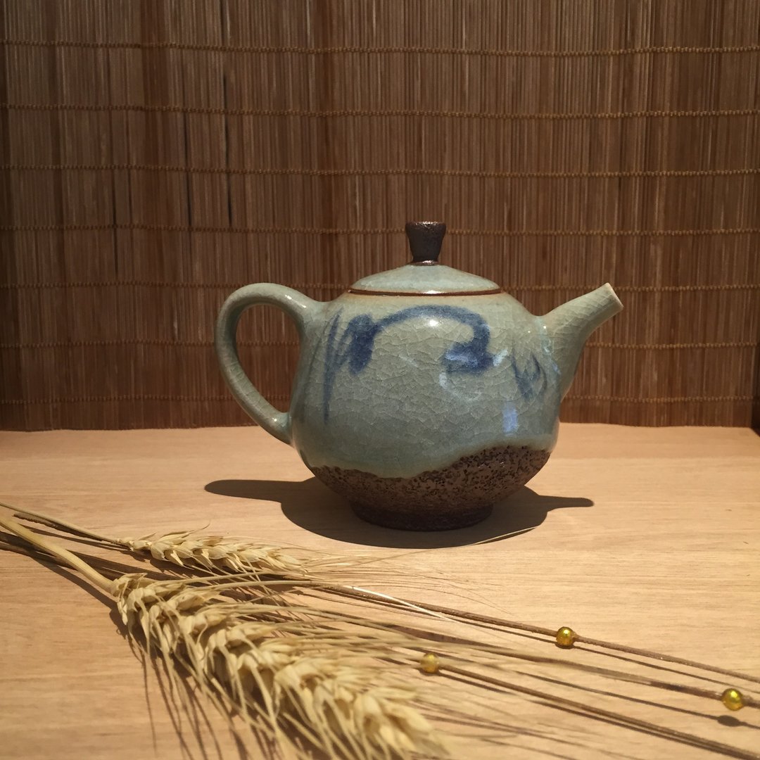 林建宏老师 手作青瓷绘壼 - 茶具/茶杯 - 其他材质 
