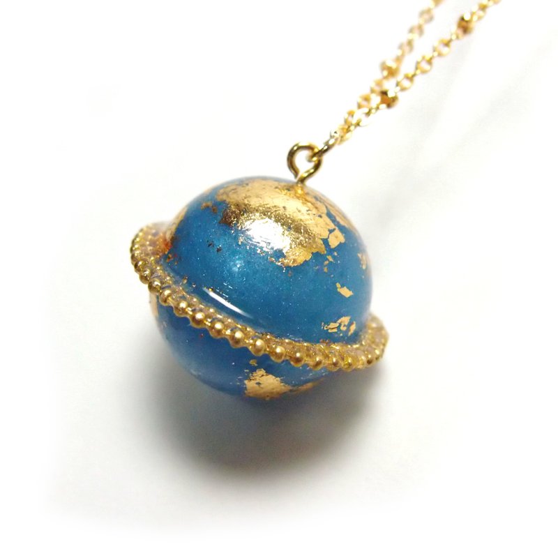 迷失在宇宙中 - 地球 - 项链 - 塑料 蓝色