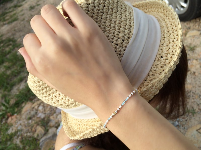 *hippie* Nice│尼斯 南法蔚蓝城市极细质感串珠手链 - 手链/手环 - 其他材质 蓝色