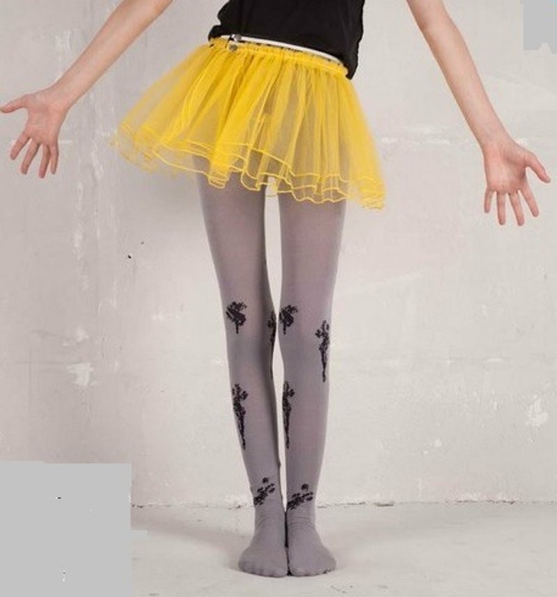 灰色芭蕾舞伶裤袜 - 其他 - 棉．麻 灰色