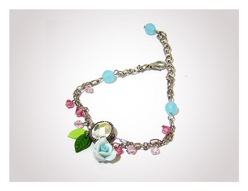 蓝玫瑰手炼 - 手链/手环 - 其他材质 蓝色