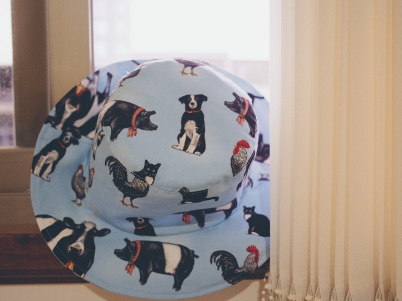 A MERRY HEART♥快乐农场渔夫帽 - 帽子 - 其他材质 蓝色