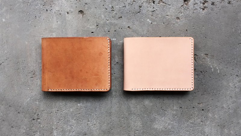 手工植鞣革 基本款短夹/皮夹 - 皮夹/钱包 - 真皮 多色