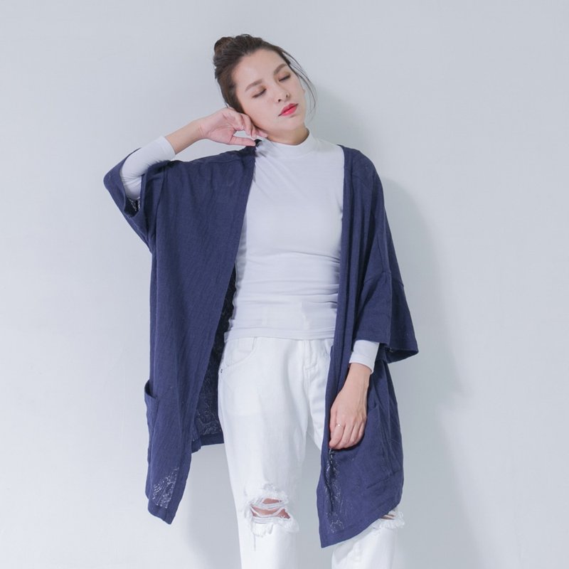 SUMI Overall 宽松七分袖罩衫_5AF200_蓝紫 - 背带裤/连体裤 - 其他材质 紫色