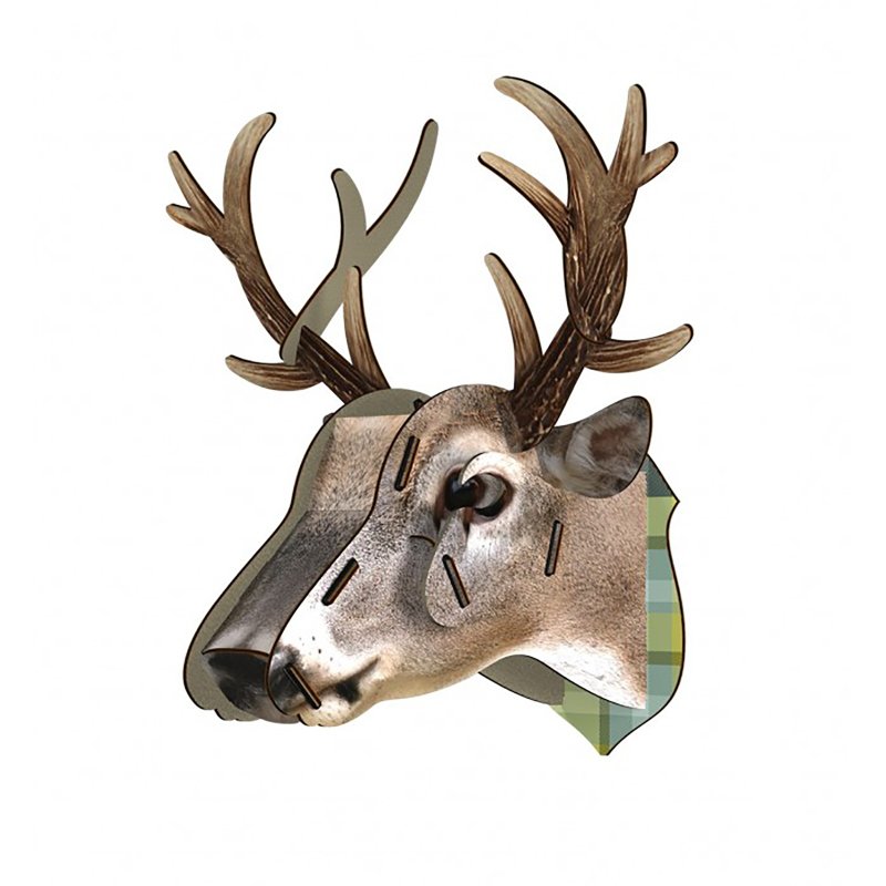 SUSS-意大利MIHO进口华丽木制鹿头挂饰/壁饰-中大尺寸(Cervo-8)。现货免运 - 墙贴/壁贴 - 木头 咖啡色