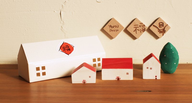 新年春联-迷你老厝礼组 - 木工/竹艺/纸艺 - 木头 红色