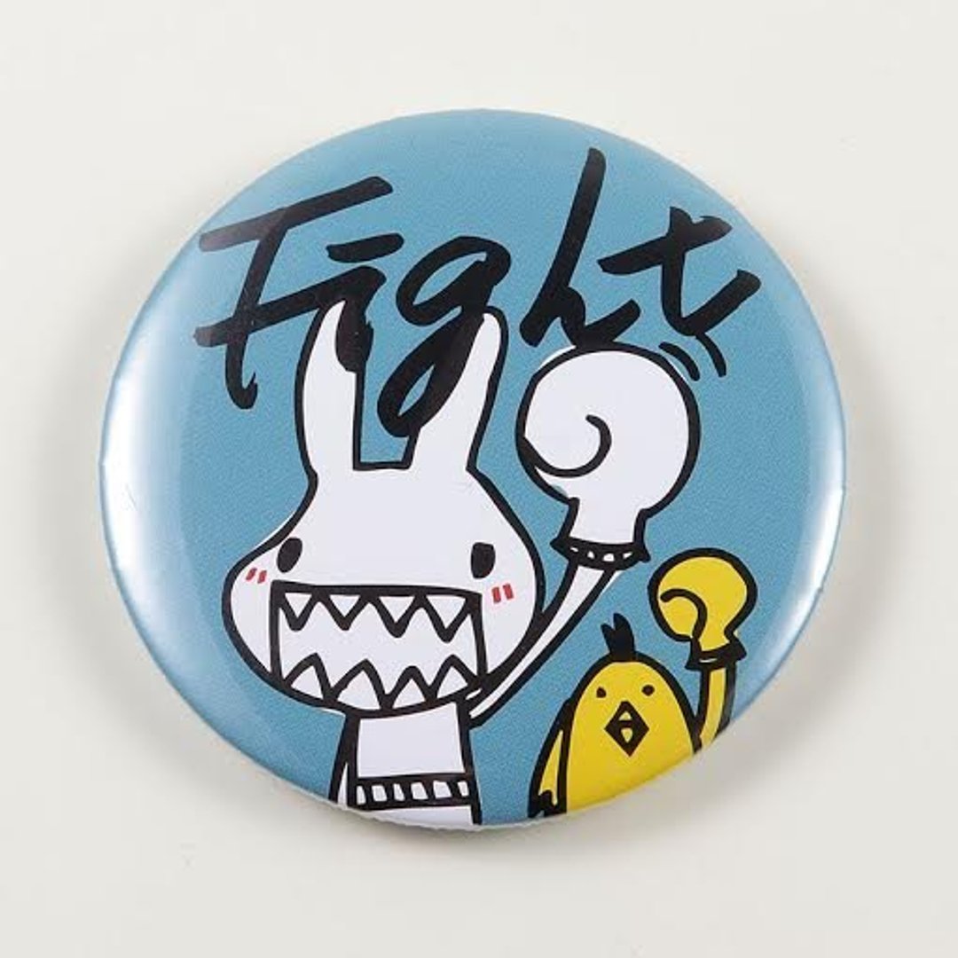 《Foufou》胸章Pins(58mm) -Fight! - 胸针 - 塑料 多色