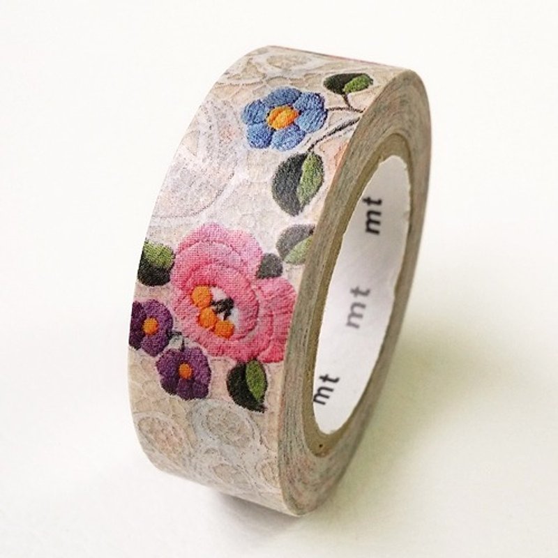 mt和纸胶带mt ex【蕾丝.刺绣(MTEX1P105)】 - 纸胶带 - 绣线 多色