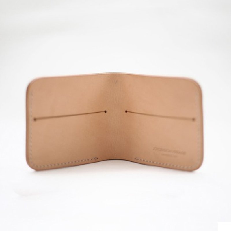 leather-shop  概念錢包男真皮手工 短手工植鞣頭層牛皮簡約皮夾 - 皮夹/钱包 - 真皮 咖啡色