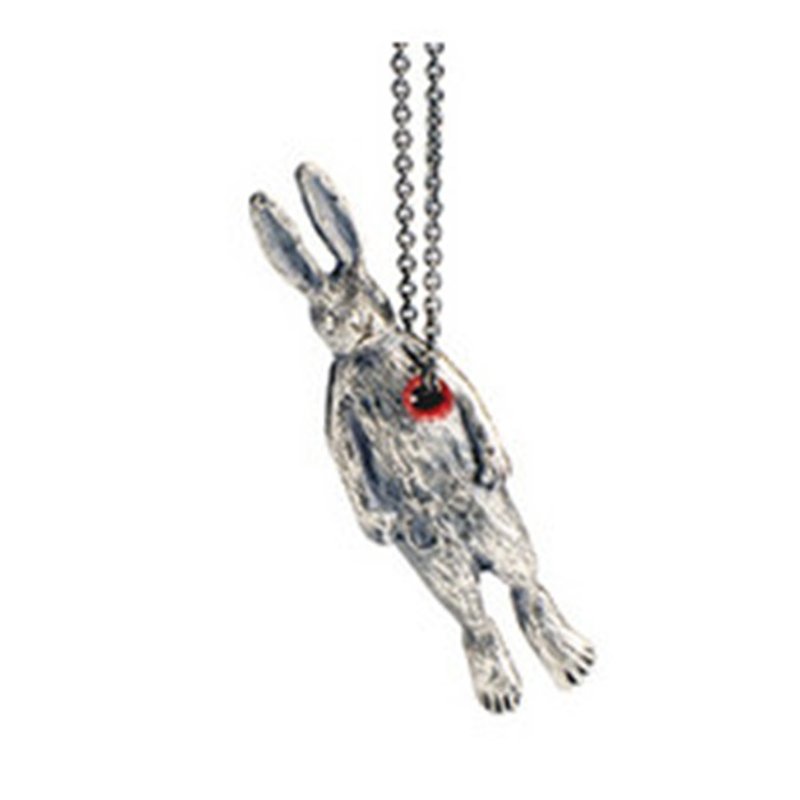 [PAPERSELF Select] 英国momocreatura - Hole in Heart Rabbit 项链 - 项链 - 其他金属 灰色