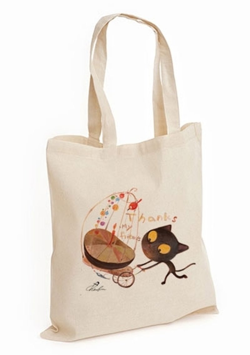 谢谢你朋友 | 直式帆布袋 - 侧背包/斜挎包 - 其他材质 白色