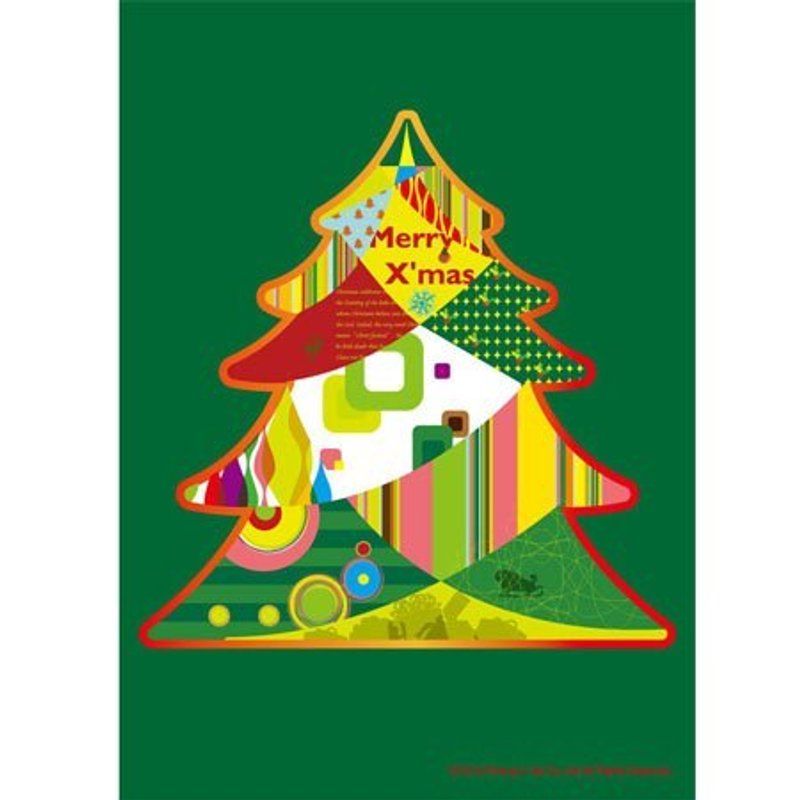 蒋堂·明信片-拼接圣诞树 - 卡片/明信片 - 纸 绿色