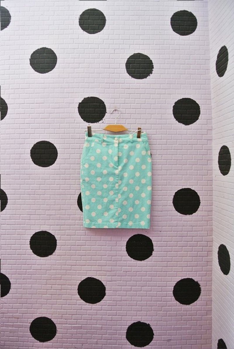 点点圆舞曲．紧身布料窄裙 - 裙子 - 其他材质 绿色