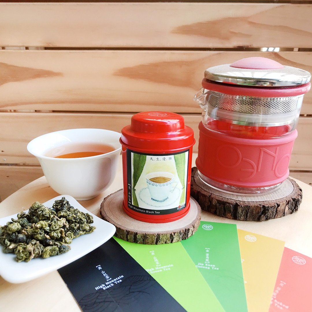 【无藏茗茶X台湾宜龙】简单泡茶组_200ml红色滤泡壶+18g高山红茶 - 茶具/茶杯 - 玻璃 红色