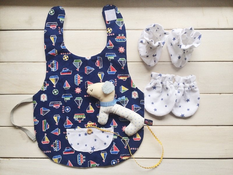 bebeu手作 男宝宝适用 满月弥月礼物 附包装 - 满月礼盒 - 棉．麻 多色