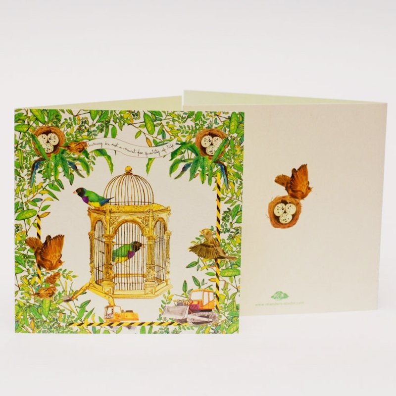 <当下最美好> 问候卡-拆迁与建设(单张) - 卡片/明信片 - 纸 绿色