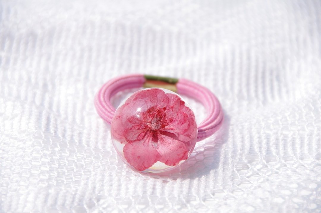 Anny's workshop手作押花饰品，押花发带饰品 (粉色千鸟花) - 发饰 - 塑料 粉红色