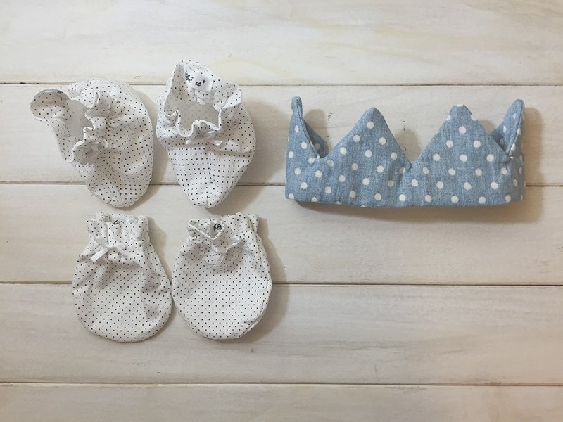 MIT手作 初生男宝宝 小王子帽子 满月弥月礼物 附包装 - 满月礼盒 - 棉．麻 多色