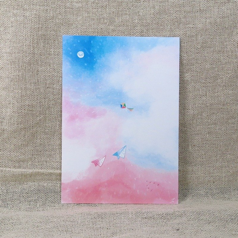 【梦想系列】明信片-01-梦想启程 - 卡片/明信片 - 纸 粉红色
