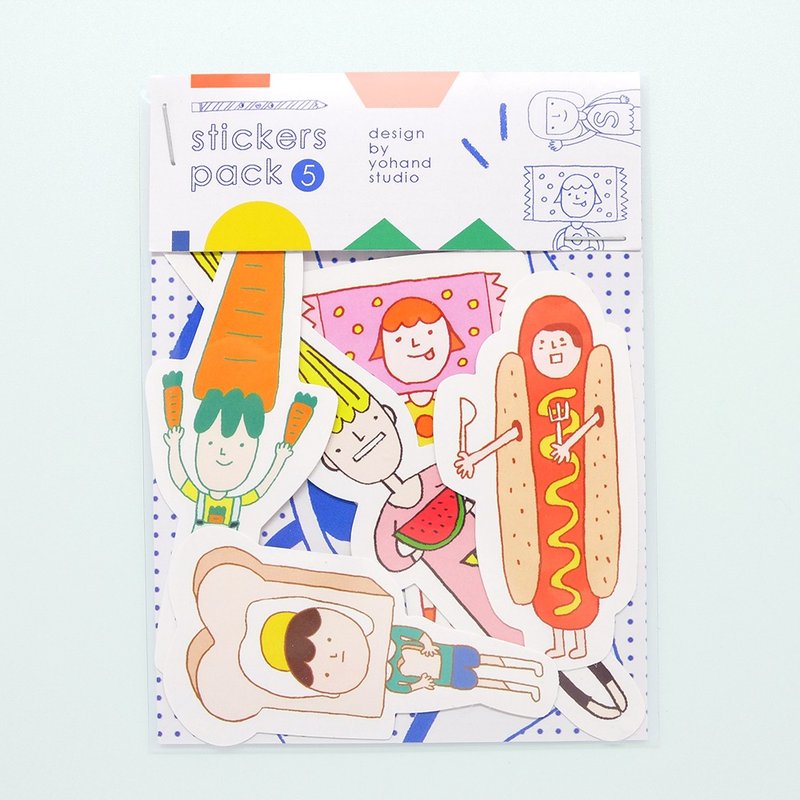 右手超人中贴纸 / 2-5 - 贴纸 - 纸 蓝色