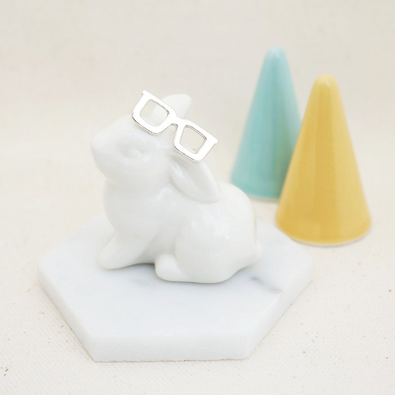 卢广仲眼镜戒指 - 纯银款 - 戒指 - 纯银 银色