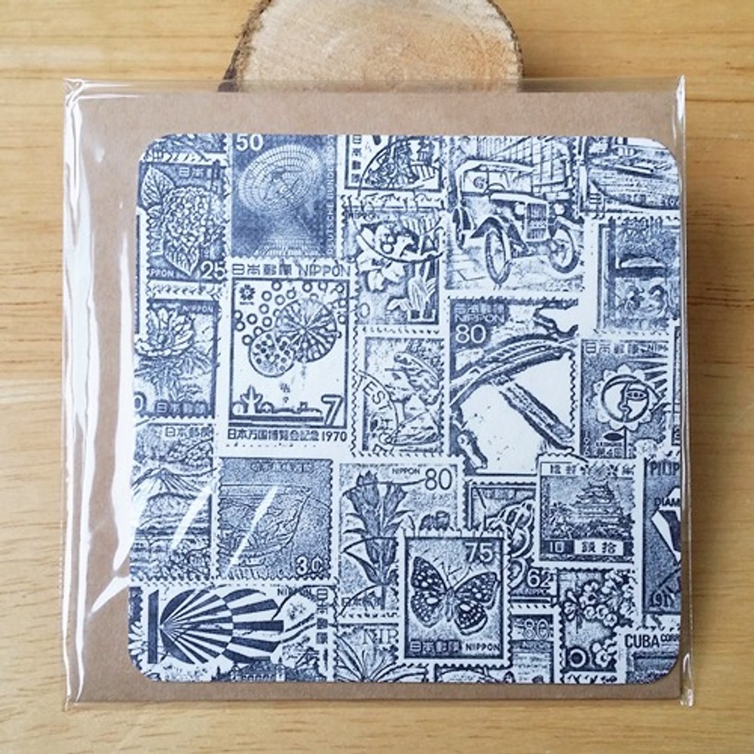 山本纸业 YAMAMOTO PAPER．活版印刷 邮票卡片【蓝(GA623)】 - 卡片/明信片 - 纸 蓝色