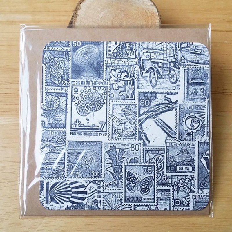 山本纸业 YAMAMOTO PAPER．活版印刷 邮票卡片【蓝(GA623)】 - 卡片/明信片 - 纸 蓝色