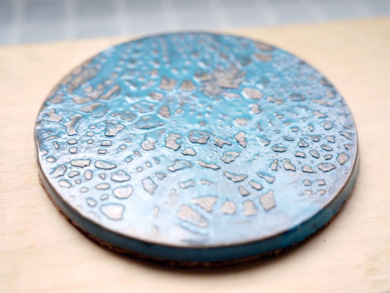 孔雀蓝杯垫/一入 - 花瓶/陶器 - 其他材质 